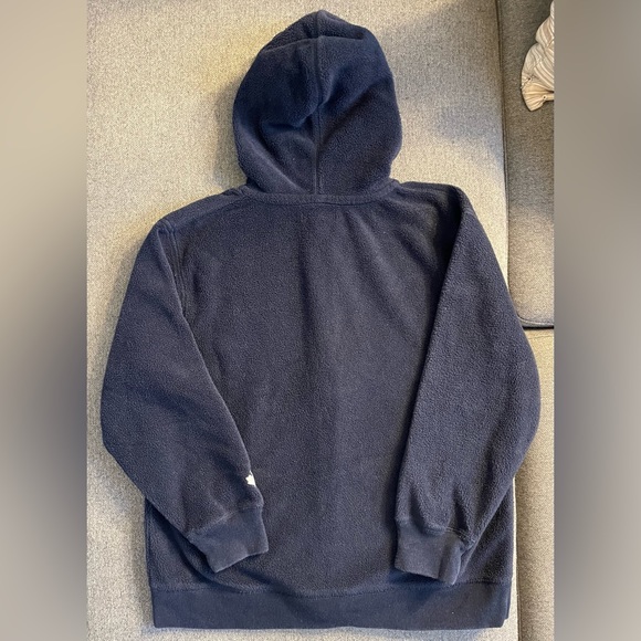Gap Kids Navy Blue Fleece Zipper Sweatshirt with Hood - Picture 2 of 4